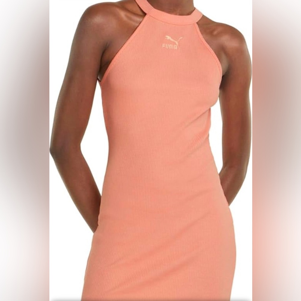 PUMA Womens Classics Ribbed Sleeveless Dress Casual Casual